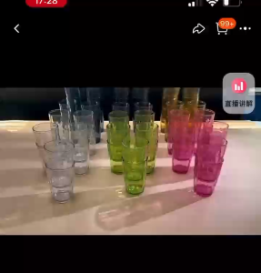 Acrylic colored water cup fruit heat-resistant and drop-resistant restaurant household mouthwash cup