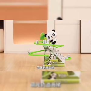 Perfect Mom and Baby Panda stair climbing toy music light electric track slide permainan pendidikan awal rumah tangga birthday present