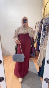 Malaya Dress Wanita Dewasa / Gamis Naraya Crinkle Airlow Clothes Project Lebaran