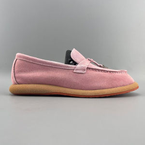 Casual Flat Bottom Genuine Leather Loafers Womens Tassel Trimmed Bean Bean Single Shoes round Toe Low Heel Summer Fashion