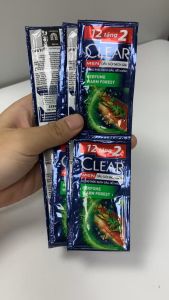 Clear Men dau goi sach gau huong nuoc hoa go & phong Lu 5g ( dây 12 gói)