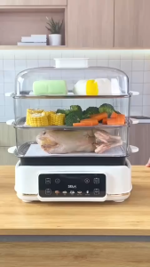 Nồi Lẩu Hấp Đa Năng SK6620  Công Suất 1500W  Dung Tích Lớn 3 Tầng  Bảo Hành 12 Tháng