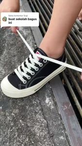 Sepatu Basic Low Sepatu Sneakers Sekolah Hitam Putih Low Classic Premium