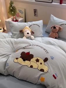 Kiss Dear | Bộ Chăn Ga Cotton Waffle 1.5m