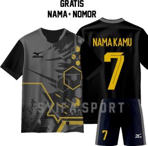 JERSEY FUTSAL FREE NAMA NOMOR BAJU BOLA VOLLY BADMINTON