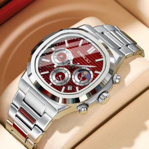 CRRJU แฟชั่น Casual สแตนเลสสตีลนาฬิกาข้อมือควอตซ์ Chronograph นาฬิกากันน้ําผู้ชาย