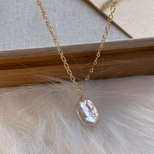 Natural water Baroque Pearl Necklace for Women Luxury Minimalist High-End Clavicle Chain New 2024 Trending Item