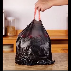[SG SELLER] 75Pcs Thickened Portable Drawstring Garbage Bags Trash Bags Rubbish Bags Bin Liners Dustbin Bags Disposable Easy Use BBQ Outdoor Camping