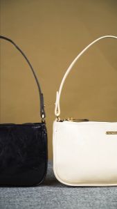 HONYAN Tas Wanita Belva Shoulder bag Kulit Sintetis Resleting Import Tas Bahu Wanita Kekinian