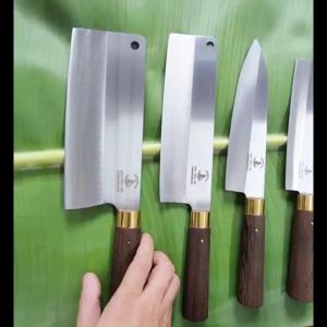Dao nhà bếp chuyên chặt A1 thép trắng không gỉ được rèn từ thép 420J2 của Nhật