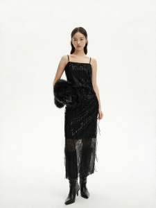 Vero Moda | Spaghetti Strap Glitter Tassel Adjustable Straps Vest Top