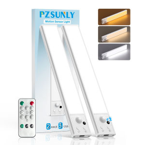 Under Cabinet Lights Motion Sensor With Remote Control Night Light 1000mAh Rechargeable for KitchenWardrobe StairsTool Room