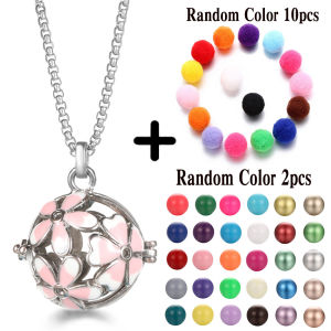 Angel Caller Music Ball Heart-Shaped Aromatherapy Necklace Jewelry Exquisite Perfume Locket Women Titanium Steel Chain Pendant
