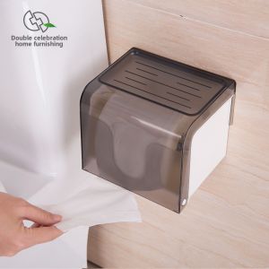 Double Celebration Suction Cup Toilet Paper Holder Kitchen Paper Towel Rack No Drilling Required Bathroom Organizer