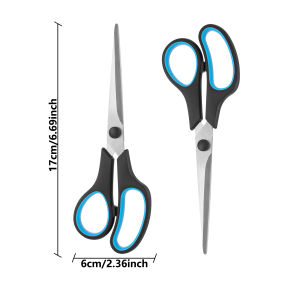 Multicolor Soft Grip Premium Stainless Steel Multi-Purpose Scissors Ambidextrous for Daily Cutting DIY Craft School & Office