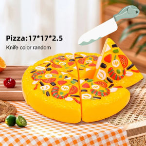 Pizza Party Toy Play Set for Kids Pizza Pie Pretend Play Food - Slice and Serve Plastic Kitchen Cooking and Cutting Playset