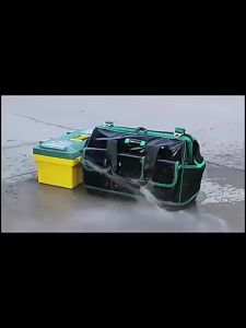 ViRYN Electrician Tools Bag with Reflective Strip Oxford Cloth Wear-resistant Multi Pocket Waterproof Storage Hand Bag