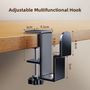 Adjustable Multi-Functional Keyboard Storage Rack Desktop Side Placement Stand Laptop Display Holder Mini Host Straight Bracket