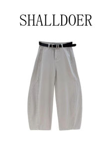 Shalldoer | กางเกงขายาวทรงหลวมสบาย ๆ สไตล์ใหม่ฤดูร้อน 2025 กางเกงขายาวทรงหลวมสำหรับผู้หญิง สีสันสดใส ระบายอากาศได้ดี กางเกงขายาวทรงตรง