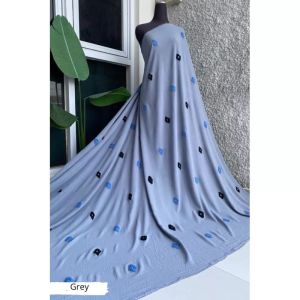 CRINGKEL POM POM PERSEGIEMPAT / CEY AIRFLOW PUFF EMBROIDERY by jawara Textile (per 0.5 meter)