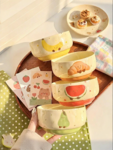 MODERN SWEETHOME | Underglaze Color Personal Home Use Ceramic Bowl