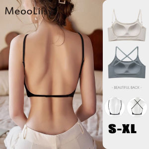 MeooLiisy Beauty Back Push Up Bras for Women Seamless Invisible Tube Top Lingerie Backless No Wire Underwear