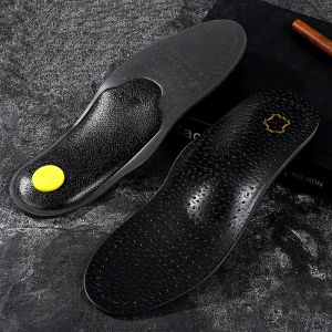 Leather Orthopedic Insoles Arch Support Shock-Absorb Cushion Breathable Sweat-Wicking Odor-Free 1Pair