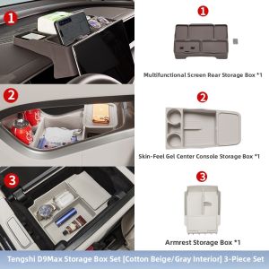 XIAOSU | For 2022-2026 Denza D9 Car Interior Storage Box Accessory