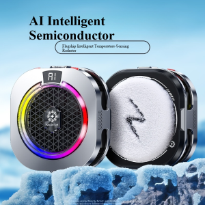 New mobile phone cooler with AI intelligent temperature control semiconductor cooling live streaming and e-sports cooler
