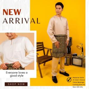 Baju Johor/Baju Melayu Teluk Belanga Cutting Slimfit 21-color -- Batch 3
