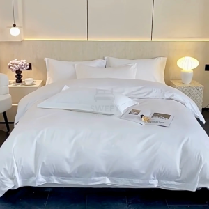 SWEET Plain White Duvet Cover Hotel / White Quilt Cover Hotel / Cotton Quilt Cover Queen /酒店被套