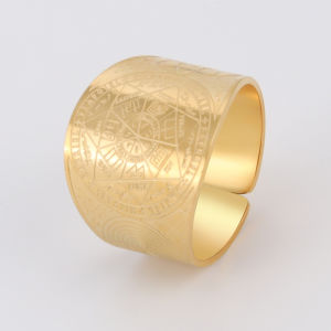 Fashion Solomon Kabbalah 7 Archangels Seal Ring Finger Ring Women Men Amulet Religious Talisman Personality Jewelry Gift