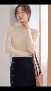 Áo Len Cổ Lọ GÂN TĂM Tay Dài Hàng Quảng Châu Cao Cấp