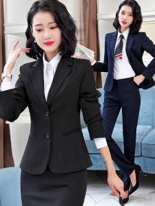 ชุดสูทผู้หญิง ชุดทำงาน ปกตั้ง เสื้อโค้ท แขนยาว คอโปโล สีพื้น ทรงเข้ารูป แฟชั่นฤดูใบไม้ร่วง 2025 สำหรับผู้หญิง