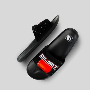 Dilset - Space Black Red | Sandal Slop | Sandal Slide | Sandal Slide Pria | Sandal Murah | Sandal Original