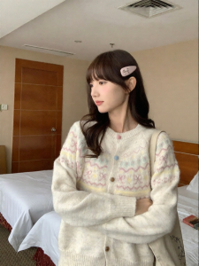 imimtuan | Áo Len Cardigan Fair Isle Vintage