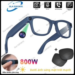 Kính Thông Minh AI 4K Với Camera Đa Chức Năng Gọi Bluetooth Trợ Lý Giọng Nói Máy Nghe Nhạc Và Chức Năng Dịch Thuật Kính Râm Phân Cực UV