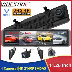 Camera Hành Trình WHEXUNE 4CH 4K WIFI Gương Chiếu Hậu 11.26 Inch Với 4 Camera ADAS BSD Tầm Nhìn Ban Đêm Ghi Hình Đỗ Xe 24H DVR Ô Tô