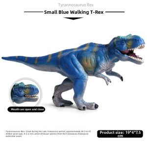Dinosaur Toy Model Interactive Jaw Large T-Rex Blue Solid Educational