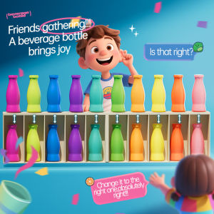 Childrens Fun Beverages Color Match Early Childhood Guessing Fun Memory Training Interactive Board Game Puzzle Toy Gift