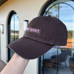 Korean Style Large Head Circumference Classic Embroidered Versatile Baseball Cap Popular College Style Sunshade Duckbill Hat