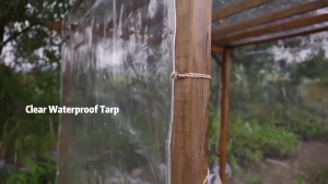SUMINOE Waterproof tarpaulin Transparent PE Thickened outdoor Rainproof and Windproof Tarpaulin 3m x 6m home factory garden rainproof tarpaulin truck tarpaulin with rope hook