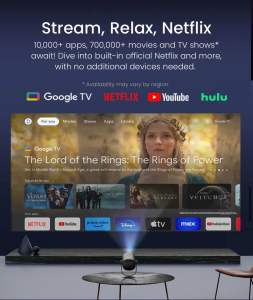 Dangbei Freedo Full HD1080p Google TV with Official Netflix Smart Projector (1 Year Warranty)