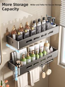 B&W | Toilet Storage Thick No-Drill Wall-Mounted Shelf