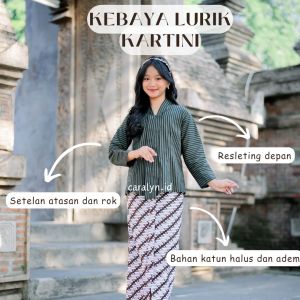 BAJU ADAT JAWA ANAK PEREMPUAN KEBAYA KARTINI LURIK ENCIM MODERN PREMIUM