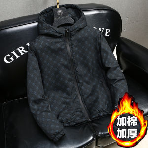 Thickened Autumn Winter Jacket for Men Stylish Student Spring Autumn Cotton Polyester Windproof Casual Fashion Youth Trendy Coat