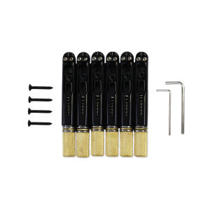 10.5mm Headless Electric Guitar Bridge Chrome Headless Bass Guitar Bridge Brass Saddles Zinc Alloy Plate Electric Guitar Bridge