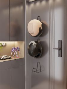 No-drill Helmet Storage Rack