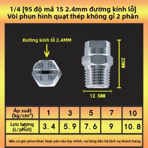Cổng Phun Quạt Xóa Bụi Rửa Xe Áp Suất Cao