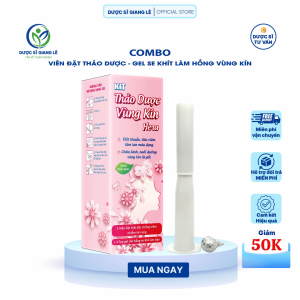 COMBO Thảo Dược Vùng Kín - Gel Se Khít Làm Hồng Hera duocsy_giangle Giảm Nấm Ngứa Tiêu V.i.êm Khử Mùi Ngừa Tái Phát